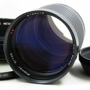 [21939Y4]★完動品★CONTAX Carl Zeiss Planar 135mm F2 T* MMG 純正フィルター・フード付きの画像3