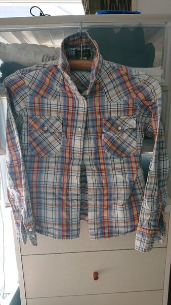 希少40年前 Levi's リーバイス 長袖シャツ ネルシャツ ビンテージ チェック柄 made in香港 小さいサイズM