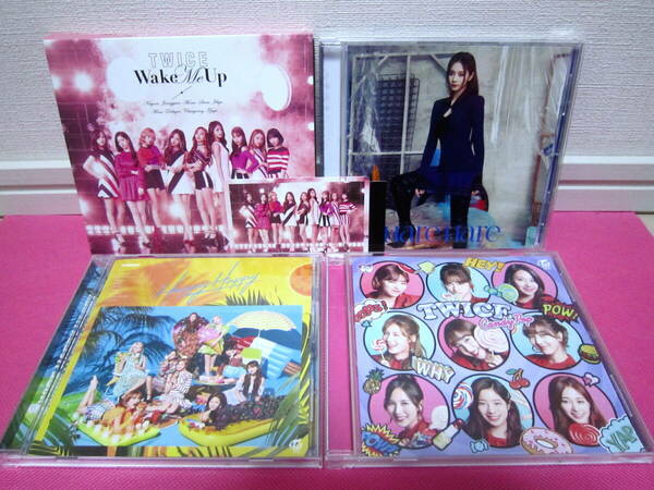 K-POP♪ TWICE、日本盤CD4点まとめ！DVD、トレカ付き有り！TZUYU盤 ツウィ有り！ディスク良好！