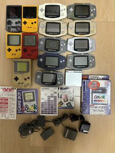 ゲームボーイアドバンス×9 カラー×2 ポケット×2 SP×1 初代×1 ライトボーイ×1 アダプター付き