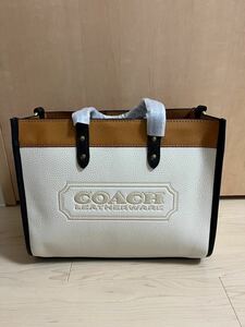 COACH トートバッグ ショルダーバッグ ホワイト ブラウン レディース コーチ C0777 