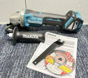 【極美品】makita マキタ 18V 100mm 充電式グラインダー GA418DZ 青/ブルー 本体+パーツ 変速ダイヤル付 パドルスイッチタイプ 2043