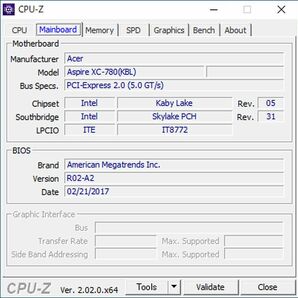 Acer Aspire XC-780 マザー ( Intel H110/LGA1151 ) DTXの画像7