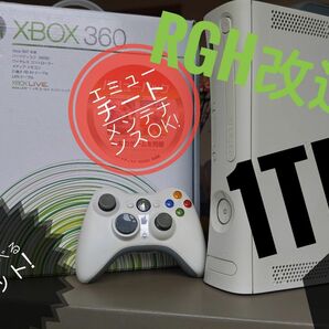 XBOX360　RGH改造　1TB HDD JASPER 内蔵メモリ512MB 日本語化すみ