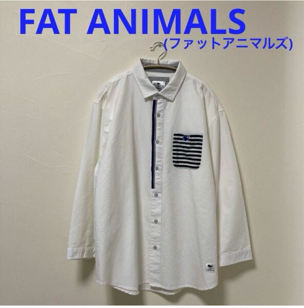 FAT ANIMALS (ファットアニマルズ)コットンシャツ七分袖　3 Lサイズ
