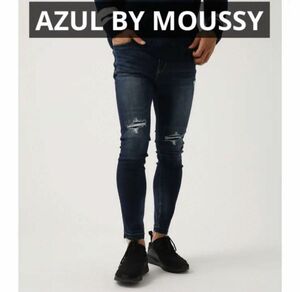 AZUL BY MOUSSY・ストレッチ　ダメージ　スキニー・L