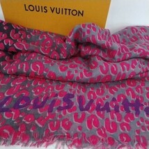 ルイヴィトン LOUIS VUITTON 　　　ストール　ショール　レオパード　　　　カシミヤ70　ウール30　中古品_画像1