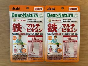 アサヒ　ディアナチュラスタイル 鉄×マルチビタミン 60日分 2袋 Dear-Natura