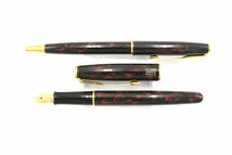 PARKER パーカー SONNET ソネット ボルドー マーブル 18K-750 F 万年筆 ボールペン セット 20744911_画像2