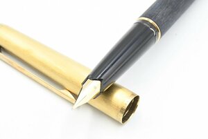 MONTBLANC モンブラン No.224 木目調 ウッド調 ゴールド 黒 585 万年筆 文房具 20773024