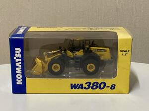 送料無料　1/87 KOMATSU WA380-8 WHEEL LOADER コマツ WA380-8 ホィールローダー　ミニカー　小松