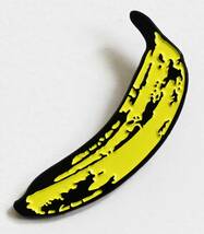 新品/即決【The Velvet Underground & Nico】Andy Warhol バナナ ピンバッジ/バッジ/アメリカ買付/John Cale/Lou Reed/レア(ar-2311-21)_画像1