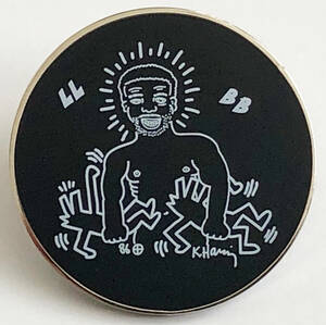 新品/即決【アメリカ買付】Keith Haring & Larry Levan/パラダイスガラージ ピンバッジ/ピンズ/キースへリング/再入荷((ar-2311-37)