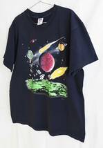 即決【90'sヴィンテージ/ Human-i-Tees】コズミック スペイシー アート Tシャツ/L/ネイビー/anvil/アメリカ製/銀河系/宇宙 (p-242-9-1)_画像3