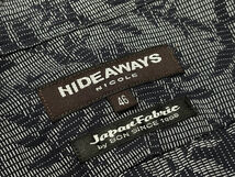 春物美品　 HIDEAWAYSニコル　７分袖丈ワイヤー襟シャツ　リーフ柄 M　紺_画像3