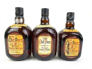 Old Parr オールドパー 12年 クイーンサイズ 937.5ml 750ml 1L 3本セット 酒 C646 （4333）