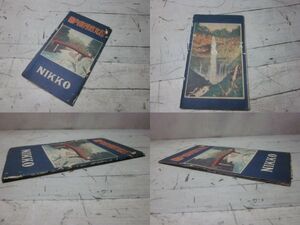 古い印刷物 昭和5年 日光　日光名所案内図　 地図 案内図 郷土史料 歴史 史料 検：鳥瞰図　俯瞰図　観光案内