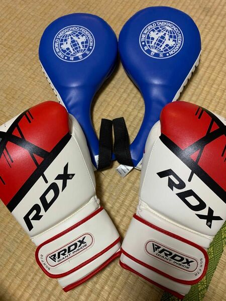 RDX ボクシンググローブ　16oz ハンドミットセット　美品 格闘技　キックボクシング