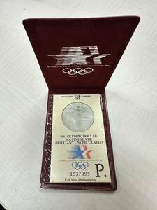 未開封　1983年　ロサンゼルスオリンピック 記念銀貨 1ドル SV900 26.73g SILVER DOLLAR