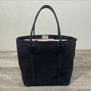 USA製 希少 オールブラック L.L.BEAN レザーハンドル トートバッグ MEDIUM BLACK made in usa boat and tote キャンバス 黒 トートバッグ