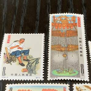 未使用 中国切手 T3 戸県の農民画 6種完 中國人民郵政 古切手 コレクター放出品の画像2