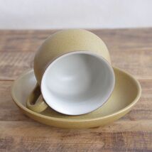 デンビー オード カップ ソーサー レトロ マスタードイエロー ヴィンテージ食器 DENBY Ode #240321-1~4 黄土色 からし色 シンプルモダン_画像4