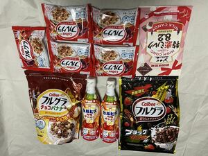 フルグラ　カルピス　飲料　食品詰め合わせ　フルグラブラックサンダー　キャンディ　チョコレート