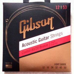 Gibson ギブソン SAG-CBRW12 Coated 80/20 Bronze アコースティックギター弦 Light 012-053 新品未開封