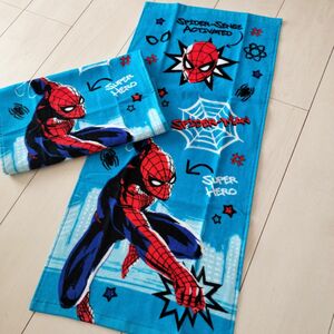 スパイダーマン②　新品未使用！フェイスタオル2枚セット☆MARVEL好きに！ フェイスタオル