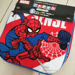 新品未使用スパイダーマン②　MARVEL　好きに！タオルハンカチ！　5枚セット☆ ハンドタオル