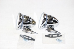  new goods Rover Mini chrome racing mirror cannonball type old car clear Flat lens 2 piece set CMR-06