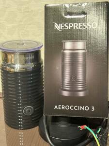 ◆NESPRESSO ネスプレッソ　エアロチーノ3　ブラック ミルク　加熱泡立て器　フォームミルク ミルクフォーマー