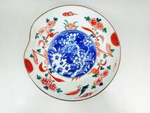 九谷焼　上出長右エ門　花鳥　平鉢　共箱　未使用保管品/鉢　K321-4_画像2