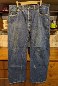 GOODサイズ! LEVIS 501 Aタイプ オリジナル 紙タグ付き! W42/L31 表記 実寸W38! 程度◎ BIG E ビッグE ビンテージ VINTAGE 1969 XX 色濃