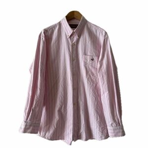 CHASECULT チェイスカルト メンズボタンダウン綿ストラップ長袖シャツ USED 3L ピンク