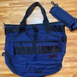 人気美品 BRIEFING GIM WIRE TOTE BAG NAVY ブリーフィング ジムワイヤー ネイビー ジム 学校 旅行 ビジネストート の画像1