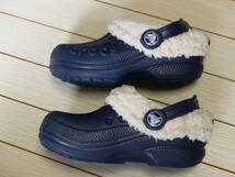 CROCS クロックス スリッポン サンダル 機関車トーマス ジビッツ付き 紺 ネイビー USED!! 送料３５０円 !!_画像6