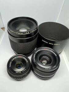 1円スタート! Carl Zeissレンズ 3本セット マクロプラナー 100mm F2.8 ディスタゴン 35mm F2.8テッサー 45mm F2.8 ヤシカ コンタックス