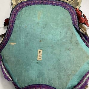 ★きものさらさ アンティーク着物帯★飾り物 中国刺繍 希少 清朝 時代布 古裂 古布 民国 人物 中国古玩 染織美術品 の画像8