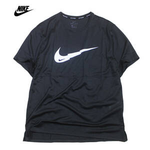 [ new goods ] Nike b Lee z Ran Wind Runner short sleeves T-shirt [010: black ]L running jo silver g cool dry function land NIKE RUN
