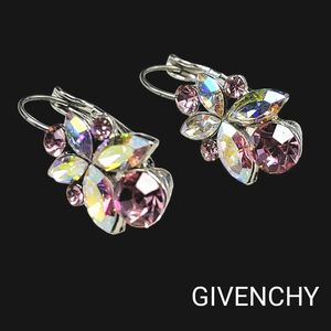 【美品】GIVENCHY フックピアス カラーストーン マルチカラー