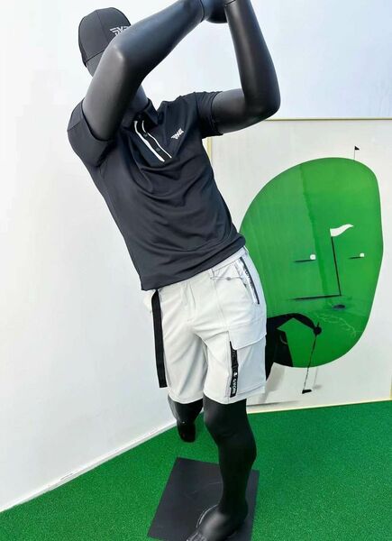PXGゴルフウェア メンズ 男性用 シャツ 白黒ML XL