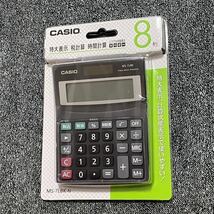 新品 CASIO カシオ 電卓 MS-7LBK-N 税計算 時間計算 計算状態機能付き 8桁 送料無料 送料込_画像1