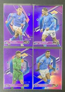 【4枚セット】Phil Foden - Manchester City Purple #/299ほか 2022-23 Topps Finest UEFA Club Competitions Soccer