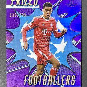 Jamal Musiala, FC Bayern Mnchen Prized Footballers Purple Refractors /299 2022-23 TOPPS FINEST UEFA CLUB COMPETITIONS Soccerの画像1