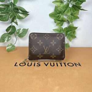 1円 ルイヴィトン LOUIS VUITTON モノグラム 小銭入れ コインケース コインパース ラウンドファスナー M60067シリアル SN2169 男女兼用