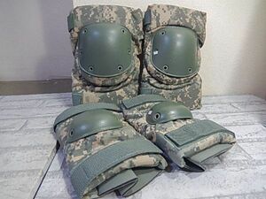 G95 新品！極上品！サイズL ◆ALTA製ACUカラー タクティカルニーパッド＆エルボーパッド◆米軍◆サバゲー！バイク！スケボー！