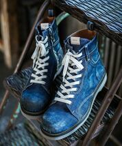 新品　glamb グラム　Slinky denim boots/スリンキーデニムブーツ　　サイズ1_画像1