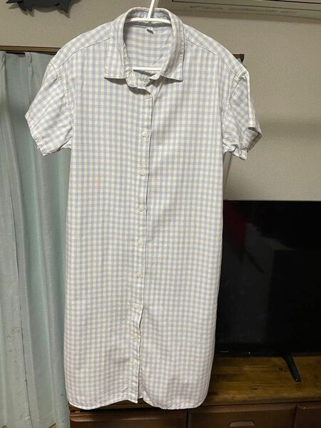 UNIQLO水色チェック柄160cm