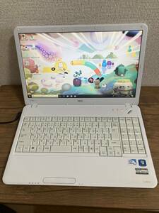 【1円~スタート】NEC LaVie PC-LS150AS6W ホワイト ノートパソコン 15.6型 Celeron P4500 1.87GHz メモリ2GB DVDマルチ 無線 Wi-Fi【現状品